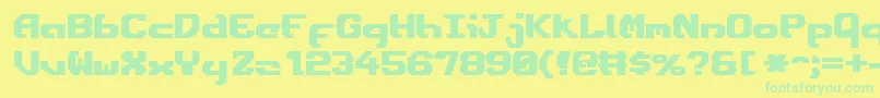 EnsignFlandryBold Font – Green Fonts on Yellow Background