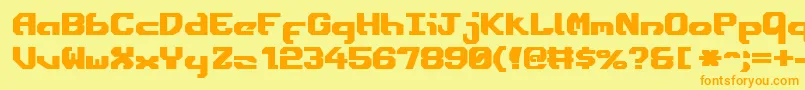 EnsignFlandryBold Font – Orange Fonts on Yellow Background