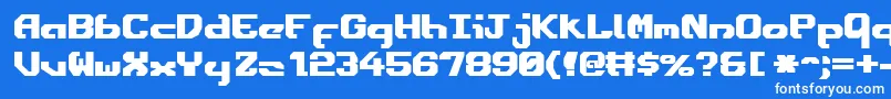 フォントEnsignFlandryBold – 青い背景に白い文字