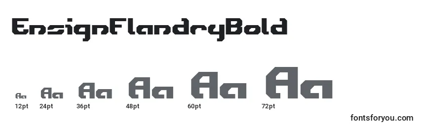 Размеры шрифта EnsignFlandryBold