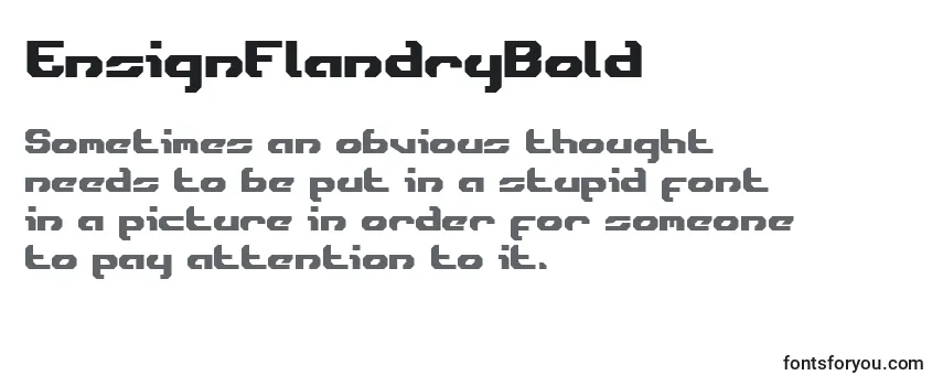 Review of the EnsignFlandryBold Font