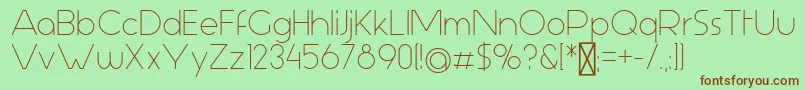 Aspergit Font – Brown Fonts on Green Background