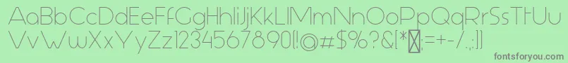 Aspergit Font – Gray Fonts on Green Background