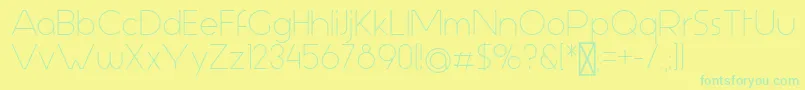 Aspergit Font – Green Fonts on Yellow Background