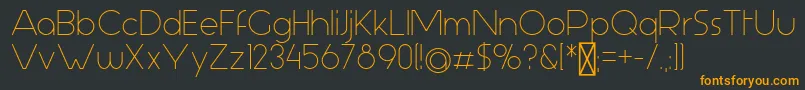 Aspergit Font – Orange Fonts on Black Background