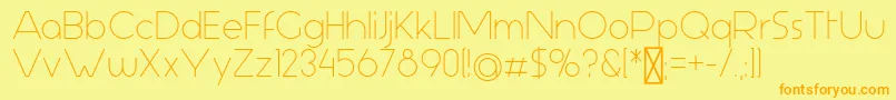 Aspergit Font – Orange Fonts on Yellow Background