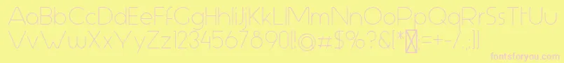 Aspergit Font – Pink Fonts on Yellow Background