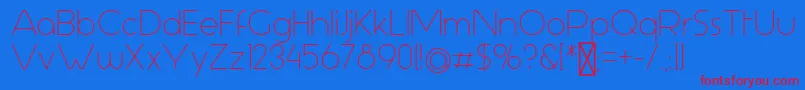 Aspergit Font – Red Fonts on Blue Background