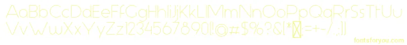 Aspergit Font – Yellow Fonts on White Background