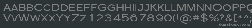 fuente FlorencesansScExp – Fuentes Grises Sobre Fondo Negro