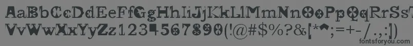 Gscript-Schriftart – Schwarze Schriften auf grauem Hintergrund