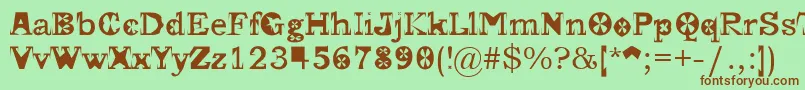 Gscript Font – Brown Fonts on Green Background