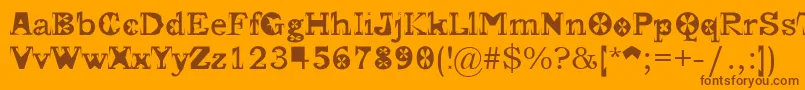 Gscript Font – Brown Fonts on Orange Background