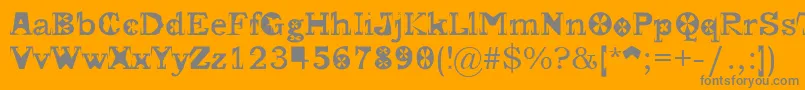 Czcionka Gscript – szare czcionki na pomarańczowym tle