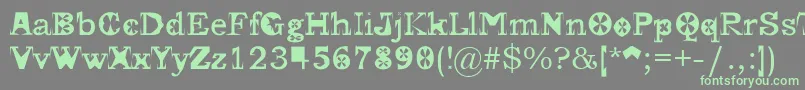 Gscript-Schriftart – Grüne Schriften auf grauem Hintergrund