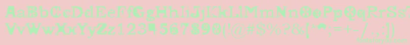 Gscript Font – Green Fonts on Pink Background