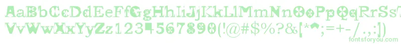 Gscript Font – Green Fonts on White Background