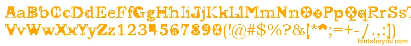 Gscript-Schriftart – Orangefarbene Schriften