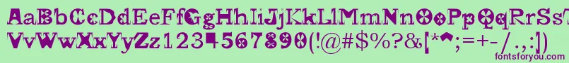 Gscript Font – Purple Fonts on Green Background