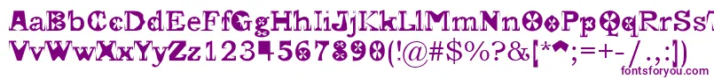 フォントGscript – 紫色のフォント