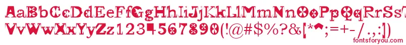 Gscript Font – Red Fonts on White Background