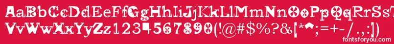 Gscript Font – White Fonts on Red Background