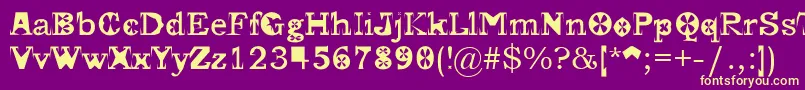 Gscript Font – Yellow Fonts on Purple Background