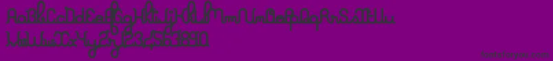 ALaNageboldPers2011 Font – Black Fonts on Purple Background