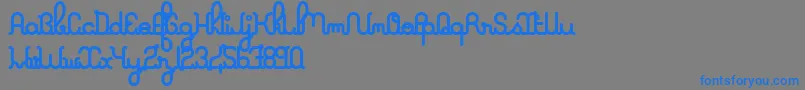 ALaNageboldPers2011 Font – Blue Fonts on Gray Background