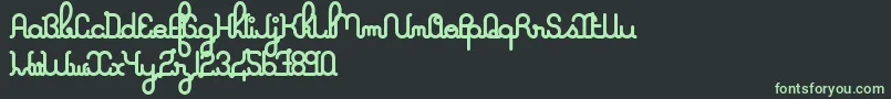 Шрифт ALaNageboldPers2011 – зелёные шрифты на чёрном фоне
