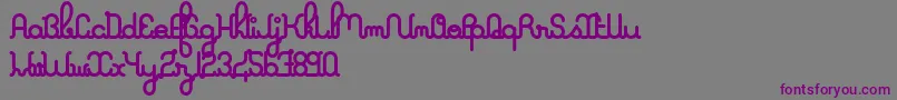 ALaNageboldPers2011 Font – Purple Fonts on Gray Background
