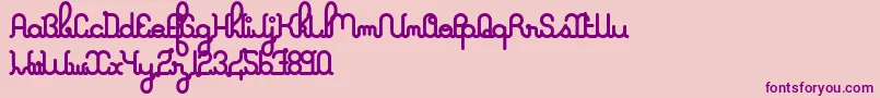 ALaNageboldPers2011-Schriftart – Violette Schriften auf rosa Hintergrund