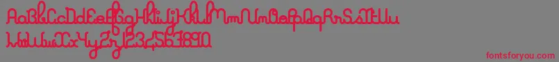 ALaNageboldPers2011 Font – Red Fonts on Gray Background
