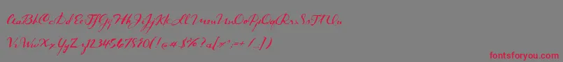 BmdDarkRoast Font – Red Fonts on Gray Background