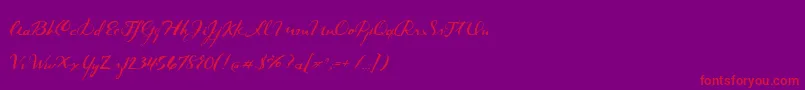 More about BmdDarkRoast Font BmdDarkRoast Font – Red Fonts on Purple Background