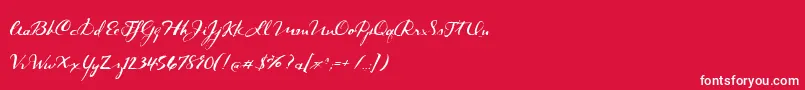 BmdDarkRoast Font – White Fonts on Red Background