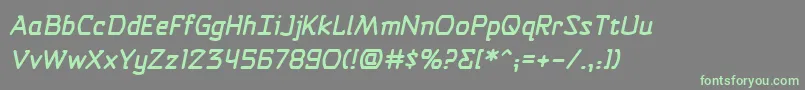 fuente SelfdestructbuttonbbItal – Fuentes Verdes Sobre Fondo Gris