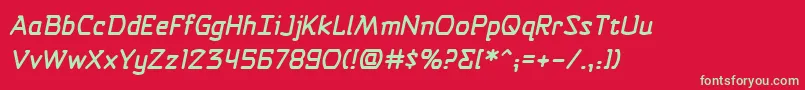 フォントSelfdestructbuttonbbItal – 赤い背景に緑の文字