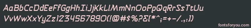Fonte SelfdestructbuttonbbItal – fontes rosa em um fundo preto