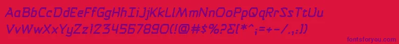 SelfdestructbuttonbbItal Font – Purple Fonts on Red Background