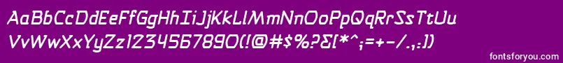 SelfdestructbuttonbbItal Font – White Fonts on Purple Background
