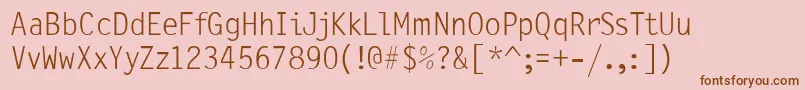 fuente PflettergothicthreeLight – Fuentes Marrones Sobre Fondo Rosa