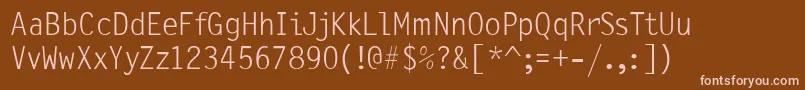 Шрифт PflettergothicthreeLight – розовые шрифты на коричневом фоне