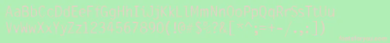 PflettergothicthreeLight Font – Pink Fonts on Green Background