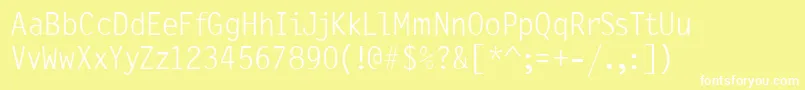 PflettergothicthreeLight Font – White Fonts on Yellow Background