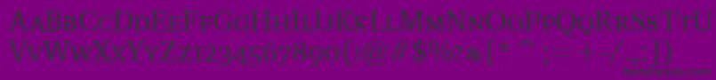 CharterScItcTt Font – Black Fonts on Purple Background