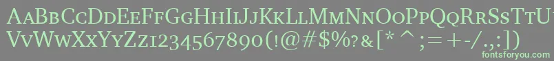 Шрифт CharterScItcTt – зелёные шрифты на сером фоне