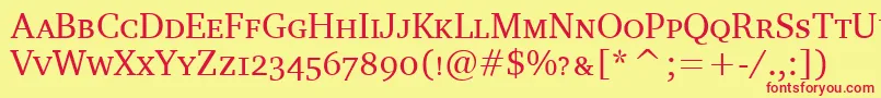 CharterScItcTt Font – Red Fonts on Yellow Background