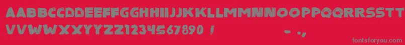 SinisterBlack Font – Gray Fonts on Red Background