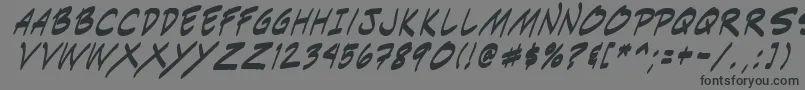Indiksi0-Schriftart – Schwarze Schriften auf grauem Hintergrund